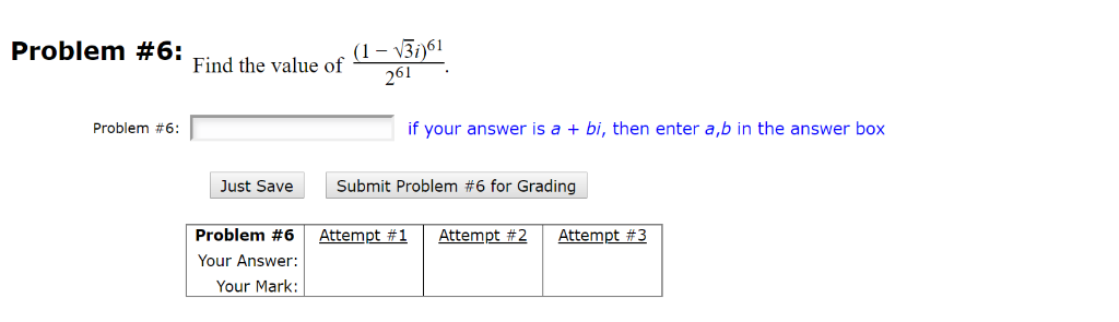 Solved Problem #6: Find the value of 1-13061 61 Problem #6: | Chegg.com