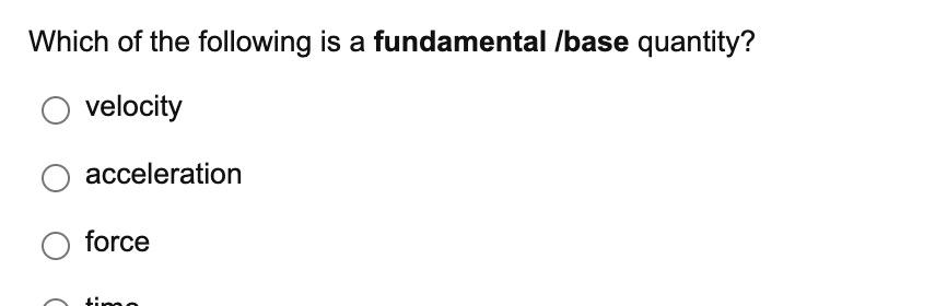Solved Which of the following is a fundamental /base | Chegg.com