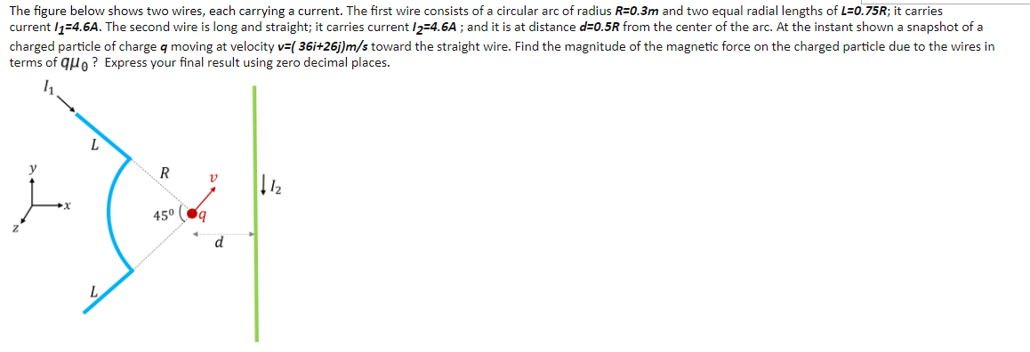 Solved The figure below shows two wires, each carrying a | Chegg.com