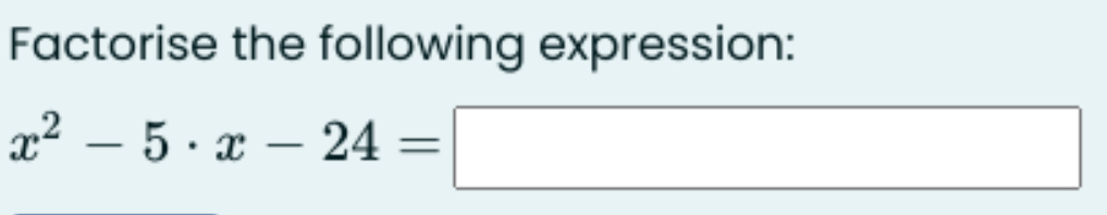 factorise the following expression 4x 2 20x 25