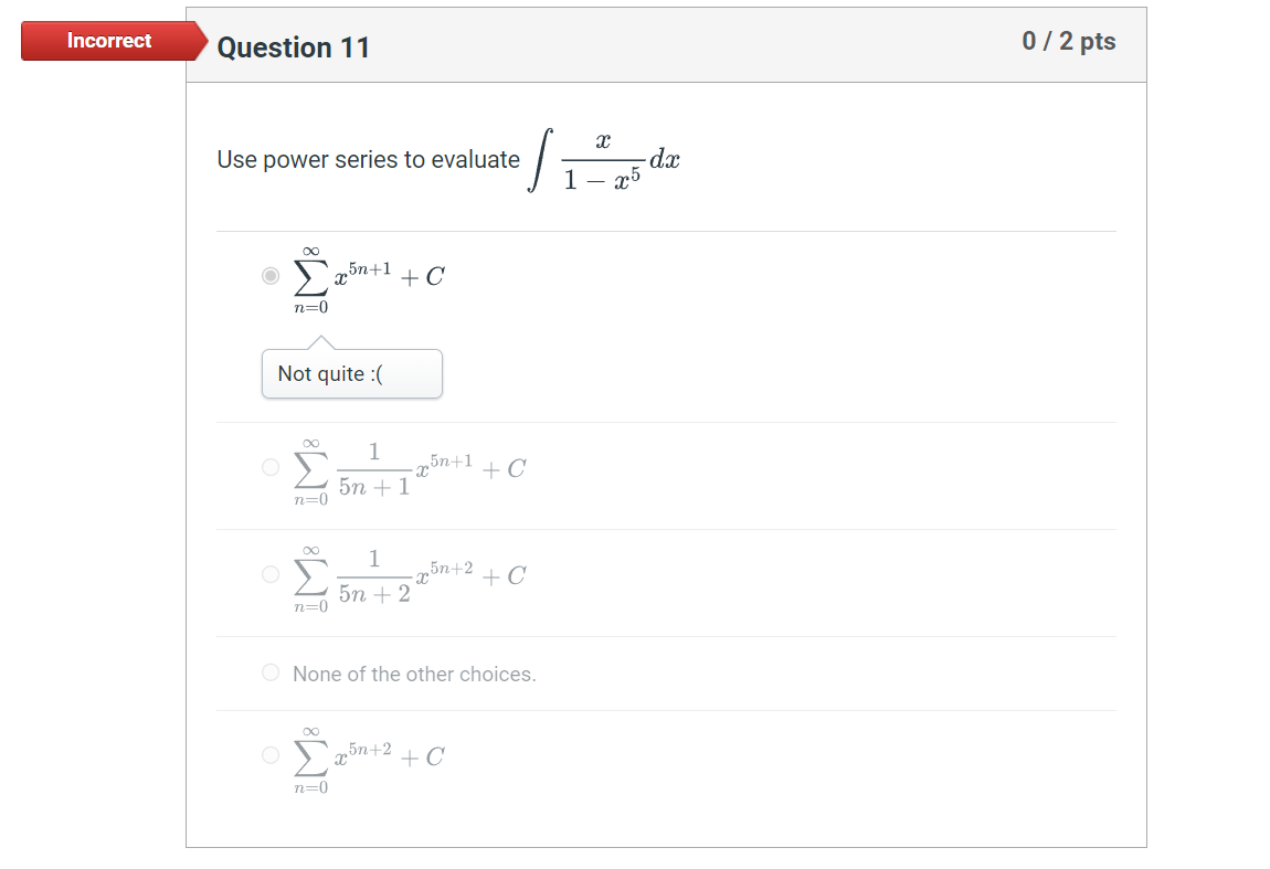 solved-wer-series-to-evaluate-1-x5xdx-n-0-x5n-1-c-chegg