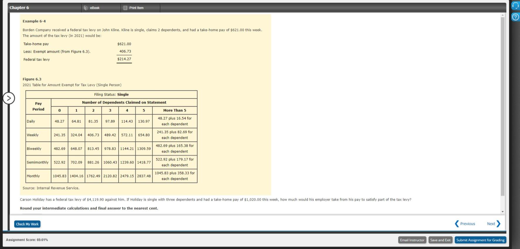 Solved Chapter 6 1 eBook Print Item ? Example 6-4 Borden | Chegg.com