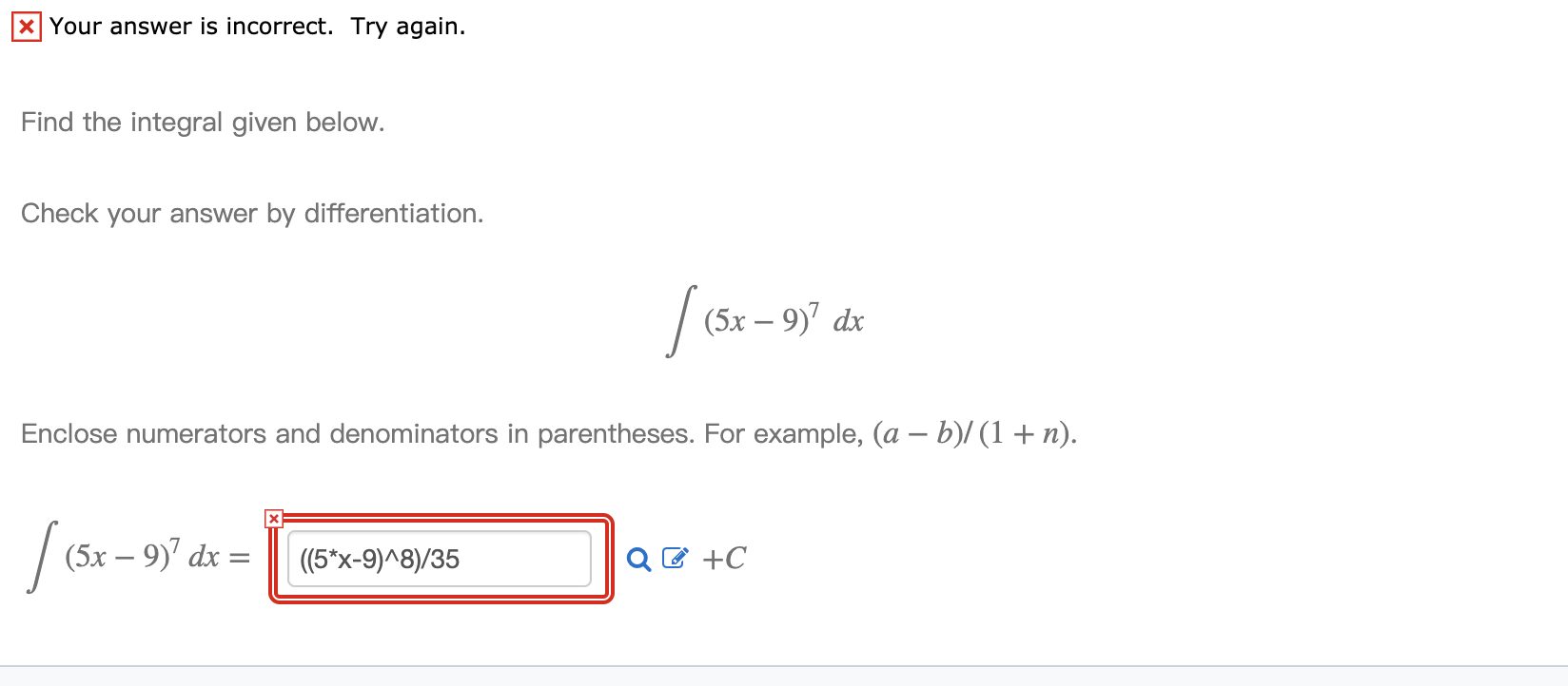 Solved X Your Answer Is Incorrect Try Again Find The I Chegg Com