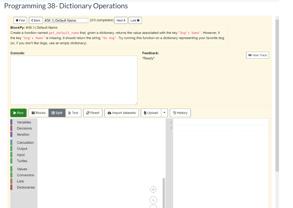 Solved Programming 38- Dictionary Operations First