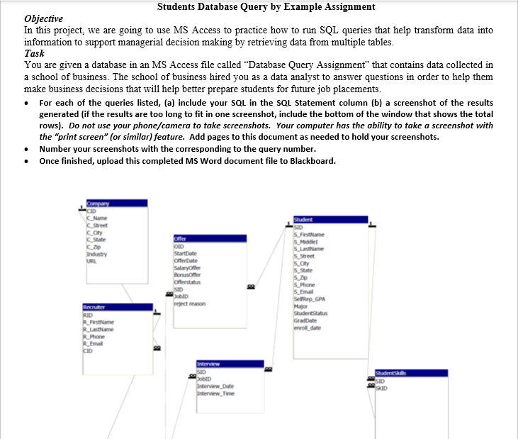 database assignment for students