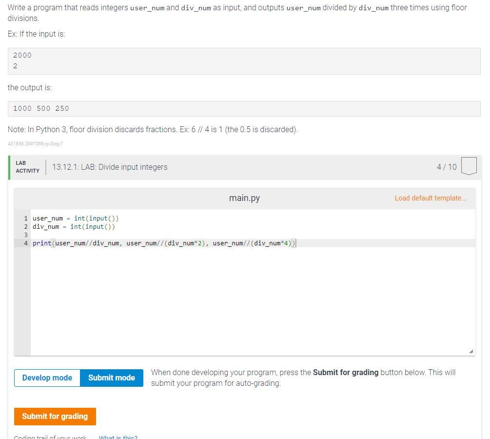 Solved Write a program that reads integers user_num and | Chegg.com