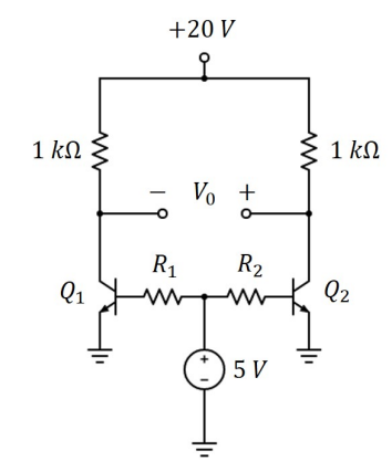 Solved Consider the following circuit, in which both BJT | Chegg.com