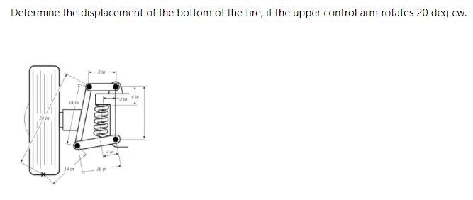 Solved Determine the displacement of the bottom of the tire