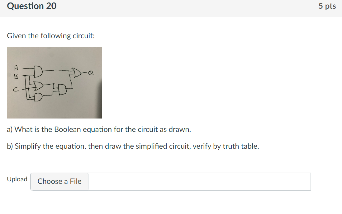 Solved Given The Following Circuit: A) What Is The Boolean | Chegg.com