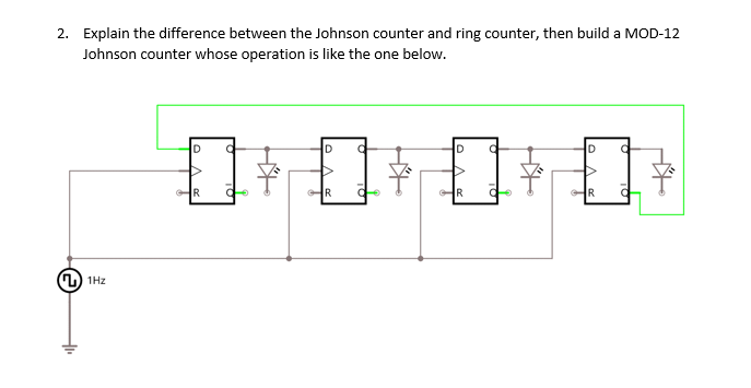 Solved 2. Explain the difference between the Johnson counter | Chegg.com