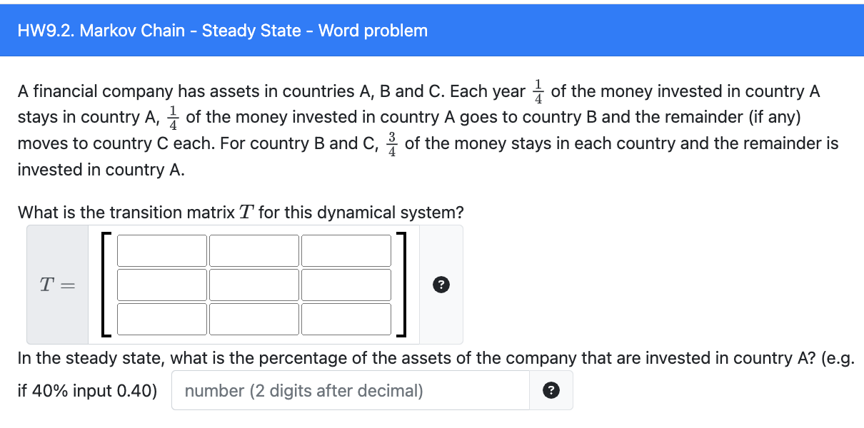 Solved A Financial Company Has Assets In Countries A, B And | Chegg.com