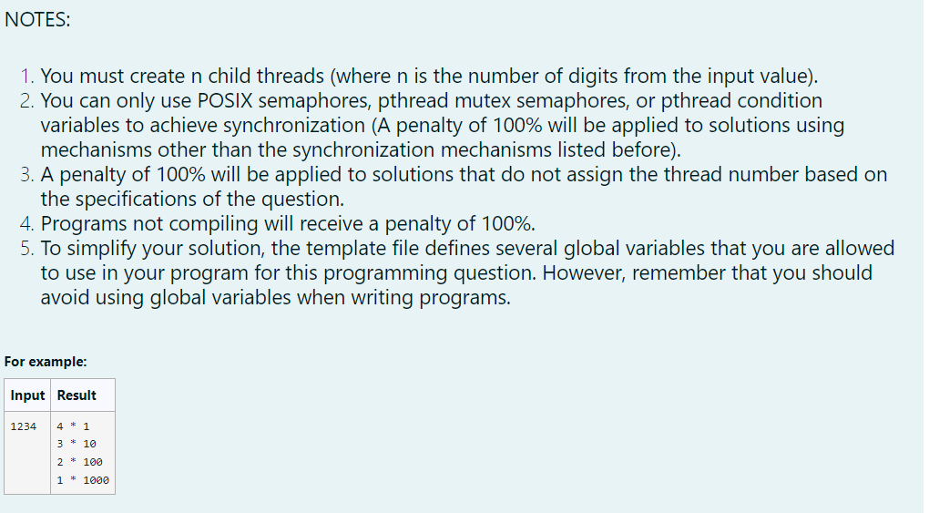 Solved Write a C++program that creates multiple POSIX | Chegg.com