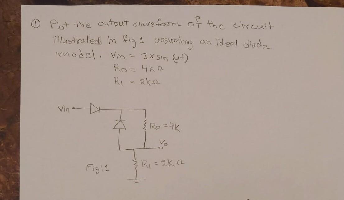 Solved Plot the output waveform of the circuit illustratedi | Chegg.com