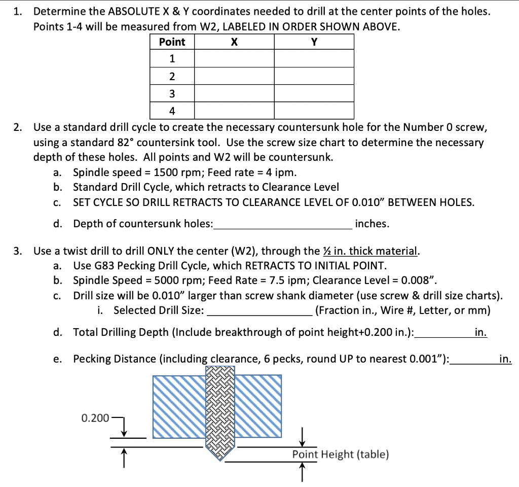 CNC Mill Drilling Canned Cycle Plan and write code to