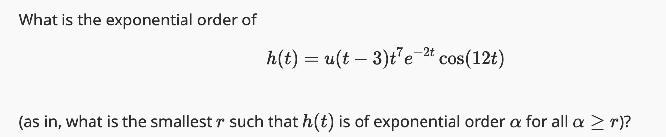 Solved What is the exponential order of | Chegg.com