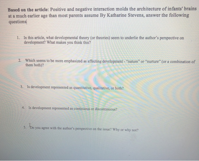  Is Development Continuous Or Discontinuous Discontinuous 2019 03 04