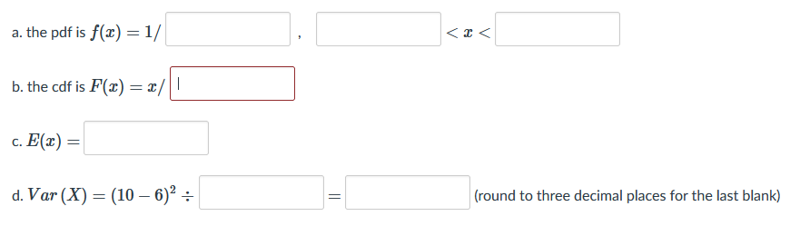 Solved A. The Pdf Is F(x)=1/ | Chegg.com