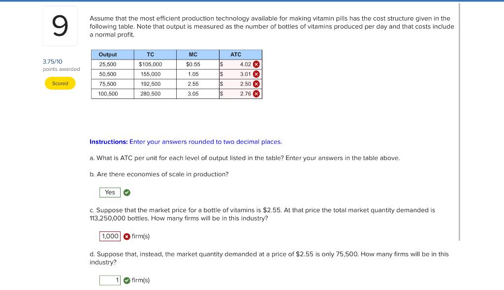 Solved 9 Assume that the most efficient production | Chegg.com