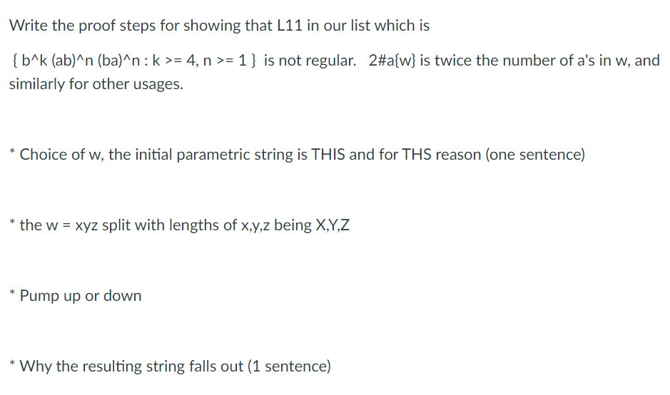 Solved Write The Proof Steps For Showing That L11 In Our | Chegg.com