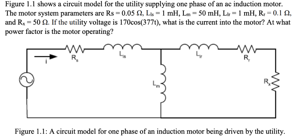 Solved Figure 1.1 shows a circuit model for the utility | Chegg.com