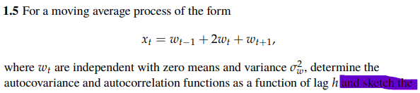 Solved 1.5 For a moving average process of the form | Chegg.com