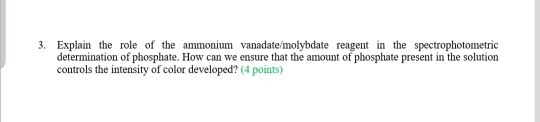 Solved 3. Explain the role of the ammonium | Chegg.com