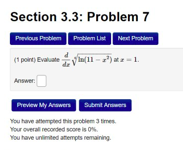 Solved Section 3.3: Problem 7 Previous Problem Problem List | Chegg.com