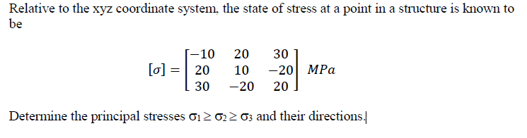 Solved Relative to the xyz coordinate system, the state of | Chegg.com