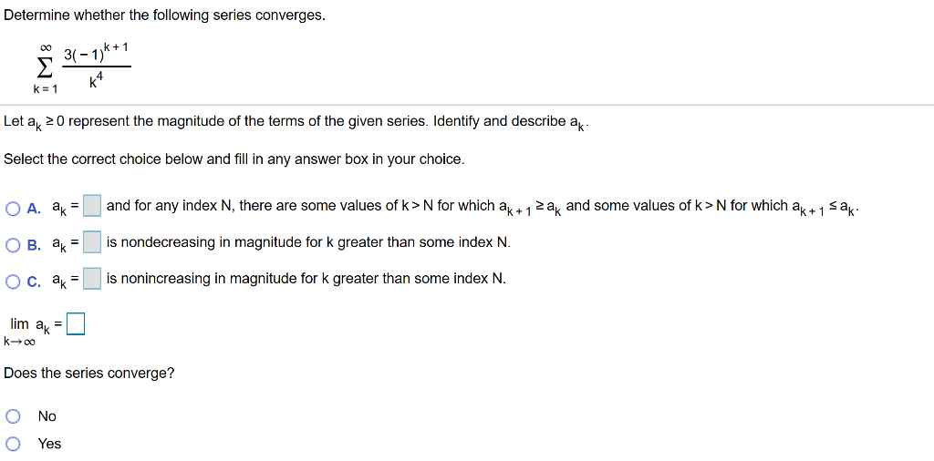 Solved Determine Whether The Following Series Converges Chegg Com