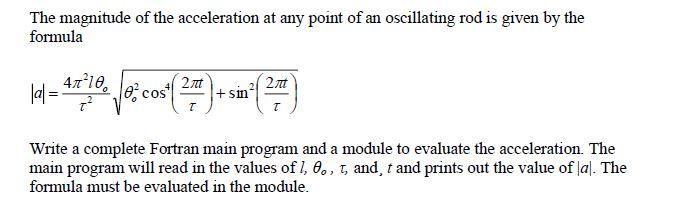 Solved The magnitude of the acceleration at any point of an | Chegg.com