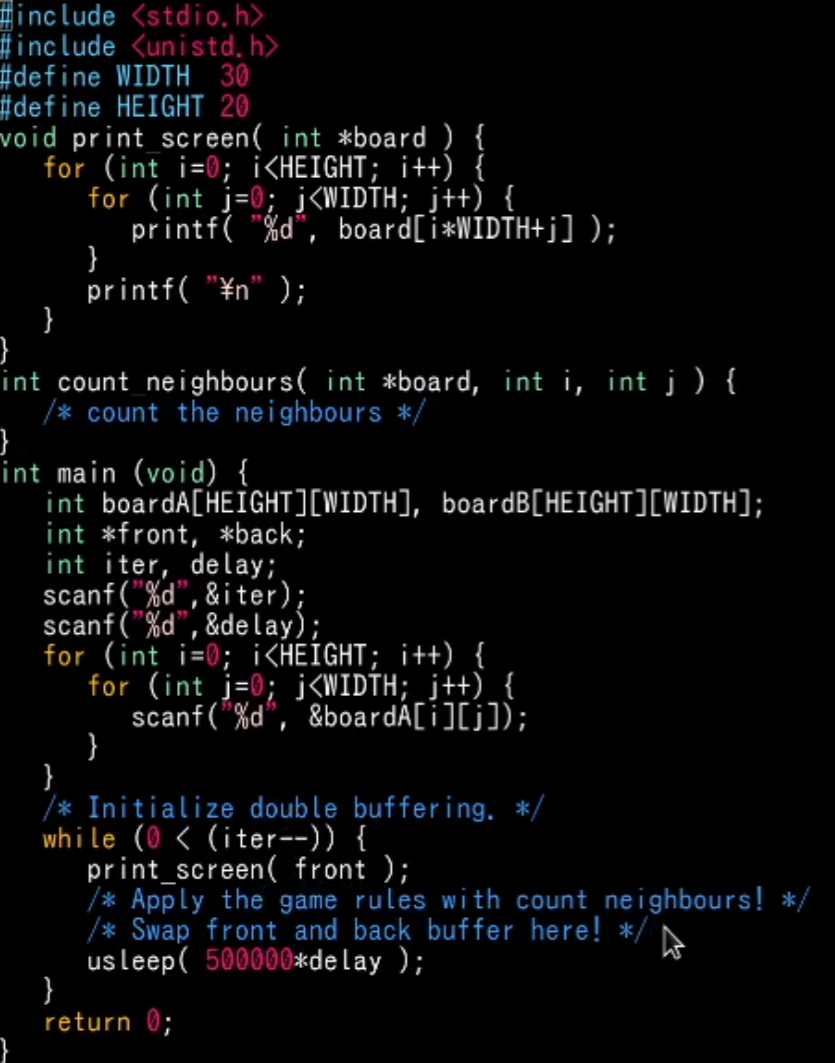 john conway's game of life c   code