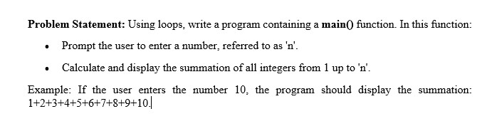 Solved Problem Statement: Using loops, write a program | Chegg.com
