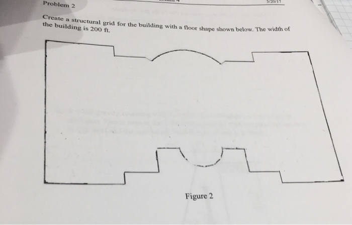 Solved Create a structural grid for the building with a | Chegg.com