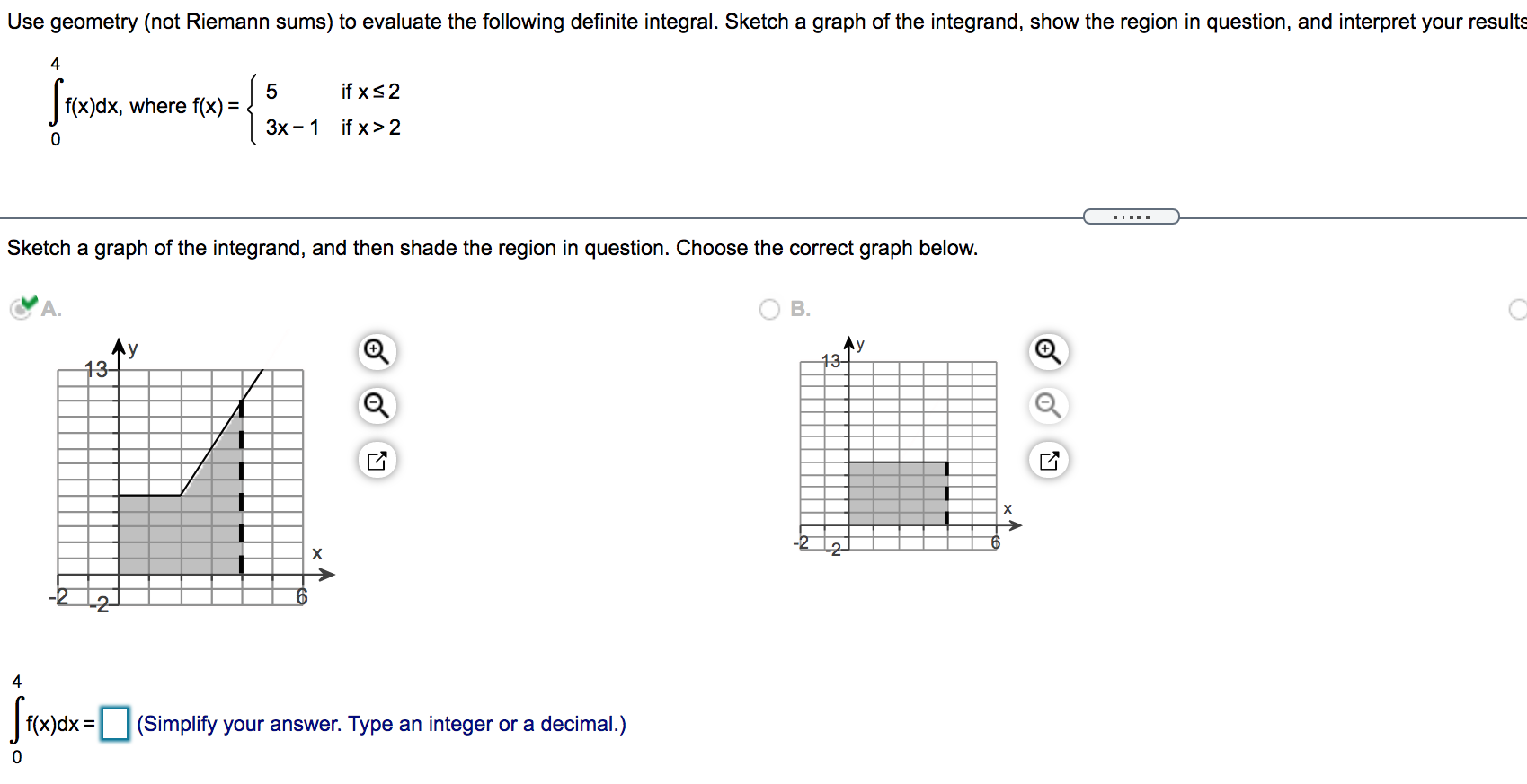 Solved Use geometry (not Riemann sums) to evaluate the | Chegg.com