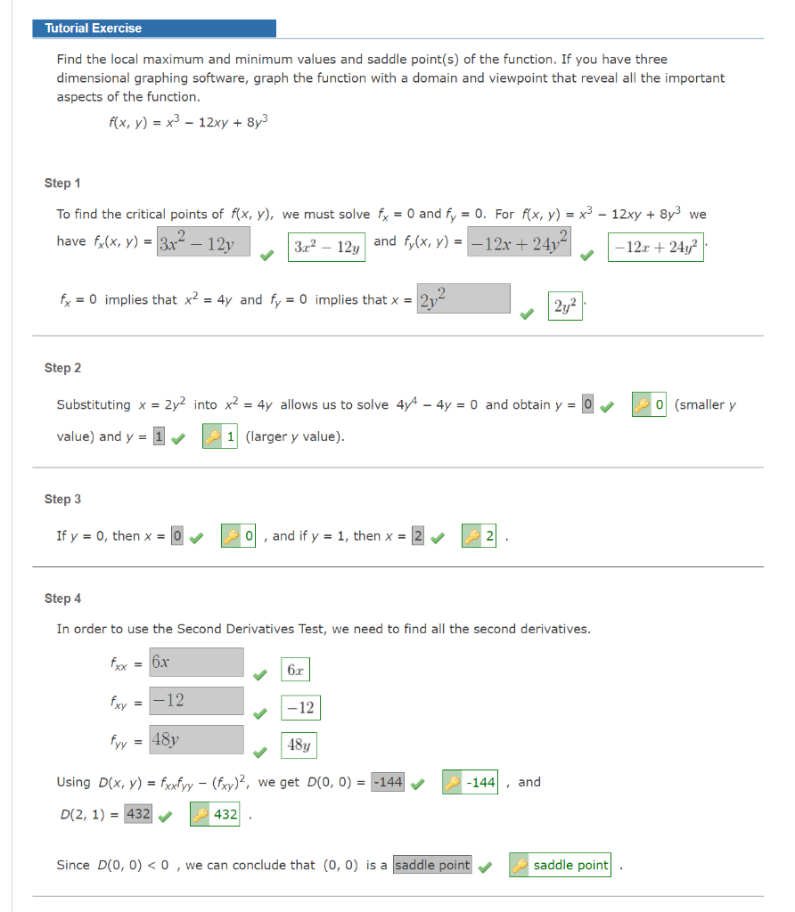 Solved Tutorial Exercise Find The Local Maximum And Minimum