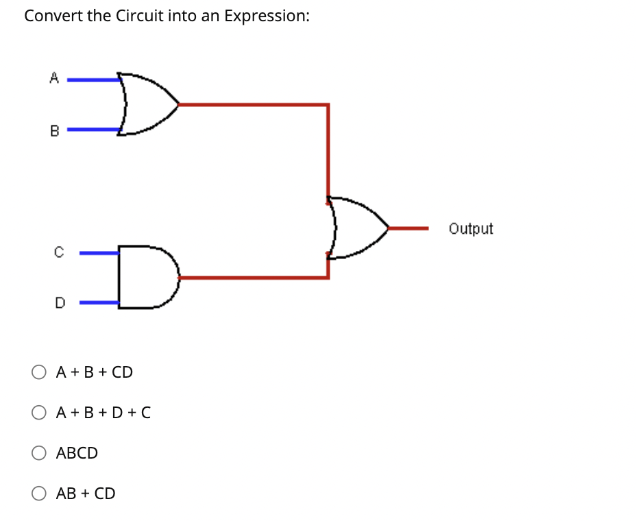 Solved Convert the Circuit to an Expression: AB+CAB+BC ABC | Chegg.com