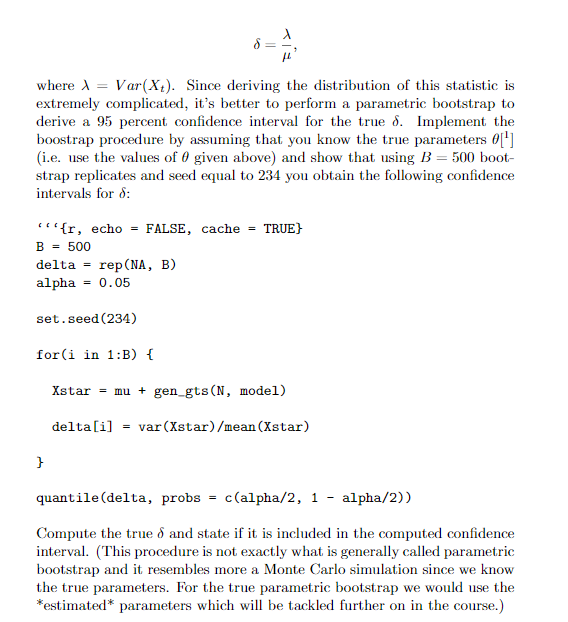 Solved 1. Let us simulate a time series from the following | Chegg.com