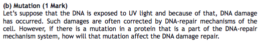 Solved (b) Mutation (1 Mark) Let's Suppose That The DNA Is | Chegg.com