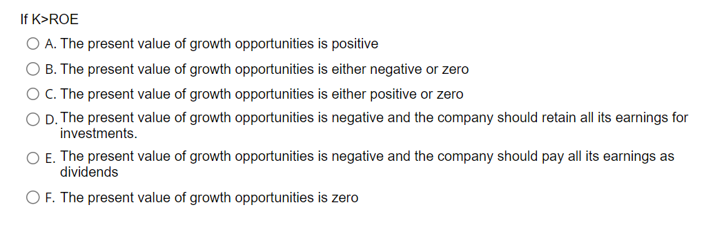 present value of growth opportunities