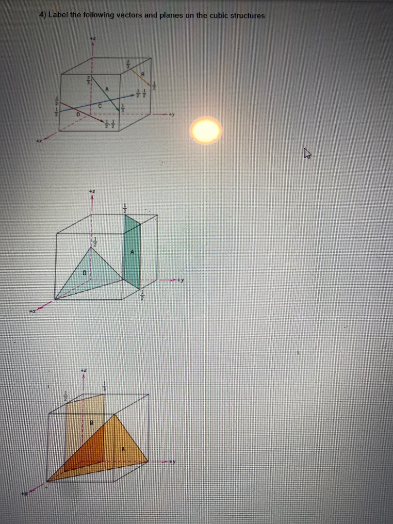 Solved 4) Label the following vectors and planes on the | Chegg.com