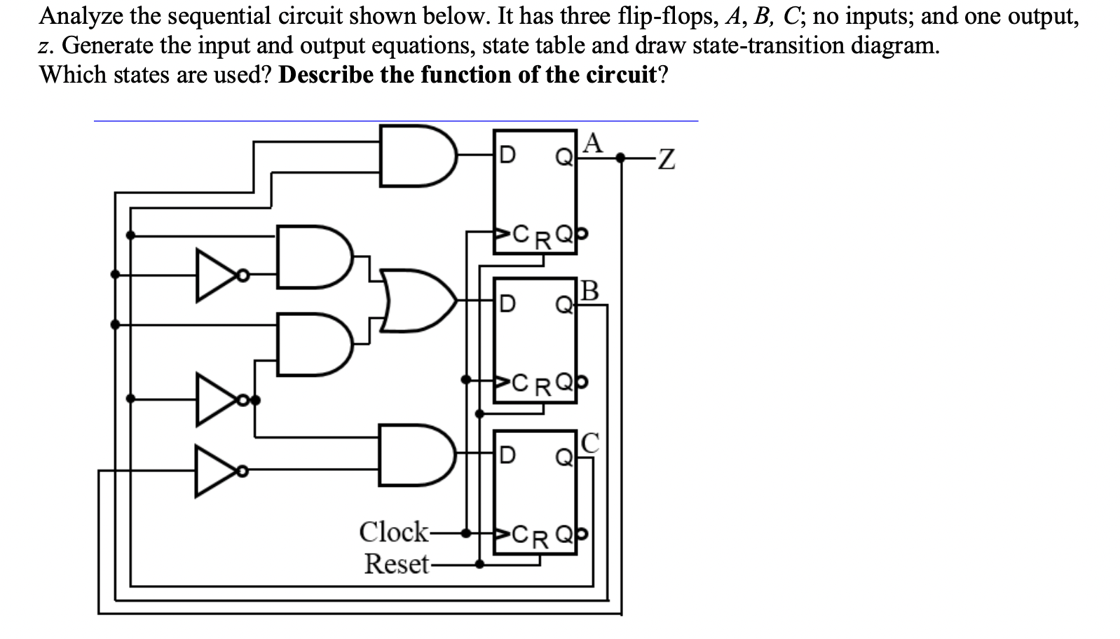 Solved Analyze The Sequential Circuit Shown Below. It Has | Chegg.com