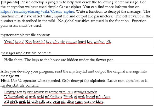 Solved [10 points] Please develop a program to help you | Chegg.com