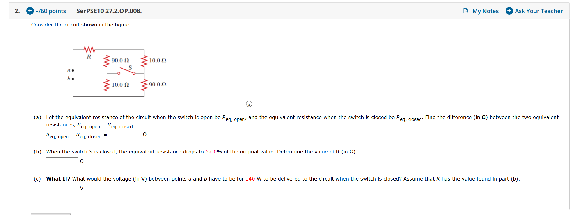 Solved 2. +-/60 points SerPSE10 27.2.OP.008. My Notes + Ask | Chegg.com