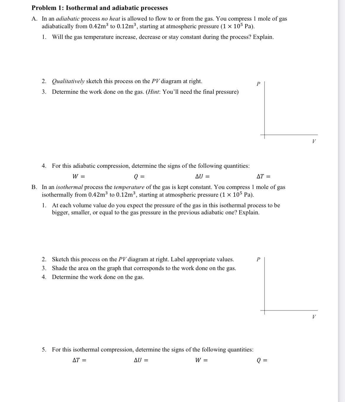 Why do pressure and temperature increase during the compression of