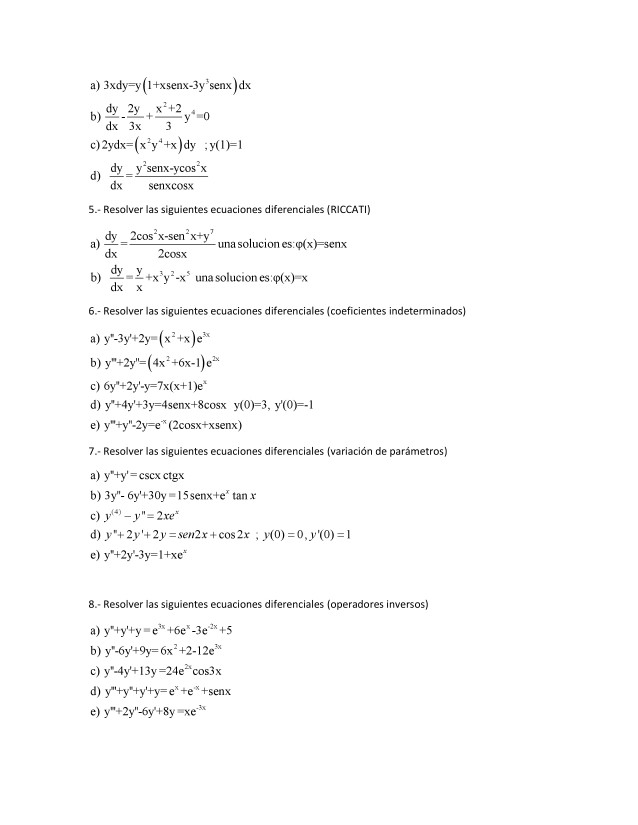 Solved 1 Solves The Following Differential Equations 2 Chegg Com