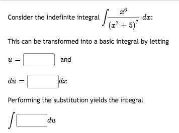 Solved Consider the indefinite integral dz: (z? + 5) This | Chegg.com