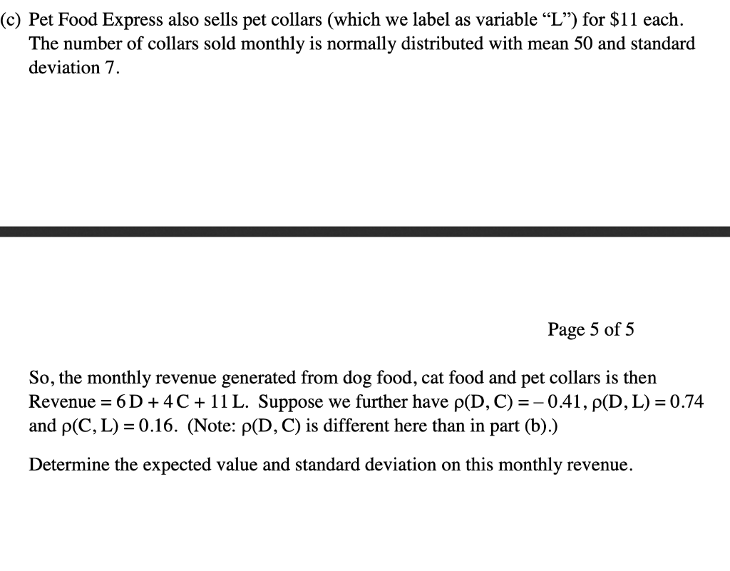 Solved 5. Pet Food Express is a popular store for purchasing