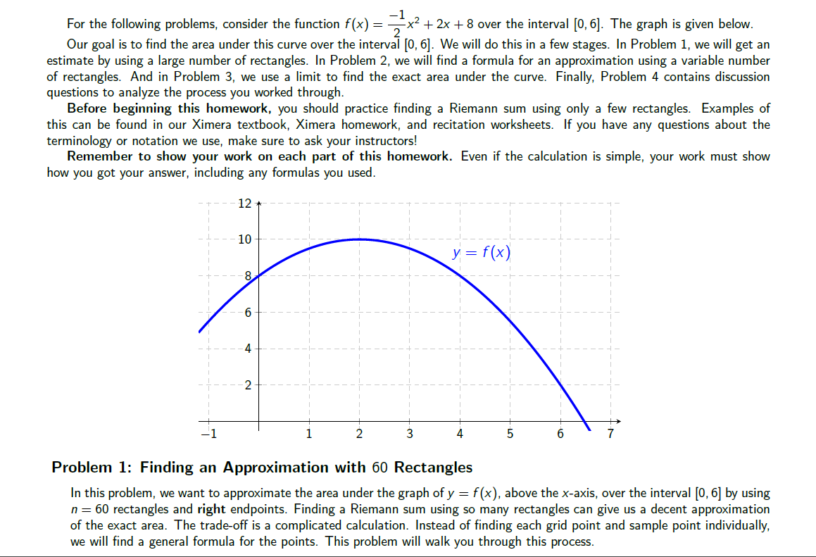 Solved For the following problems, consider the function | Chegg.com