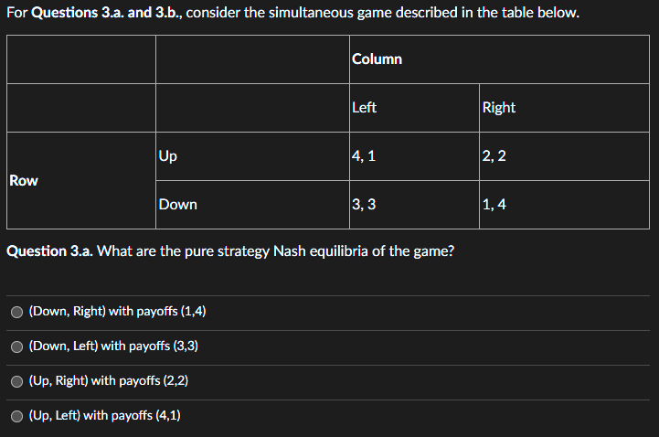 Solved For Questions 3.a. and 3.b., consider the | Chegg.com