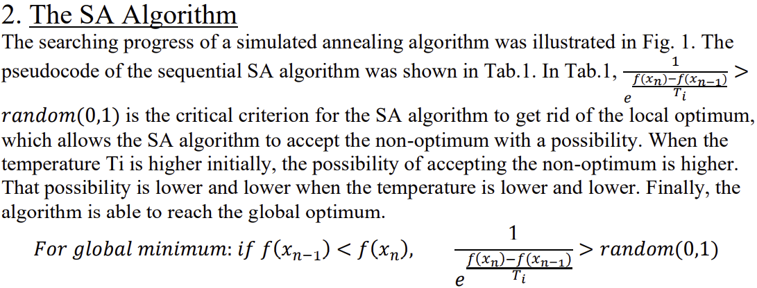 1. Introduction Simulated annealing (SA) is an | Chegg.com